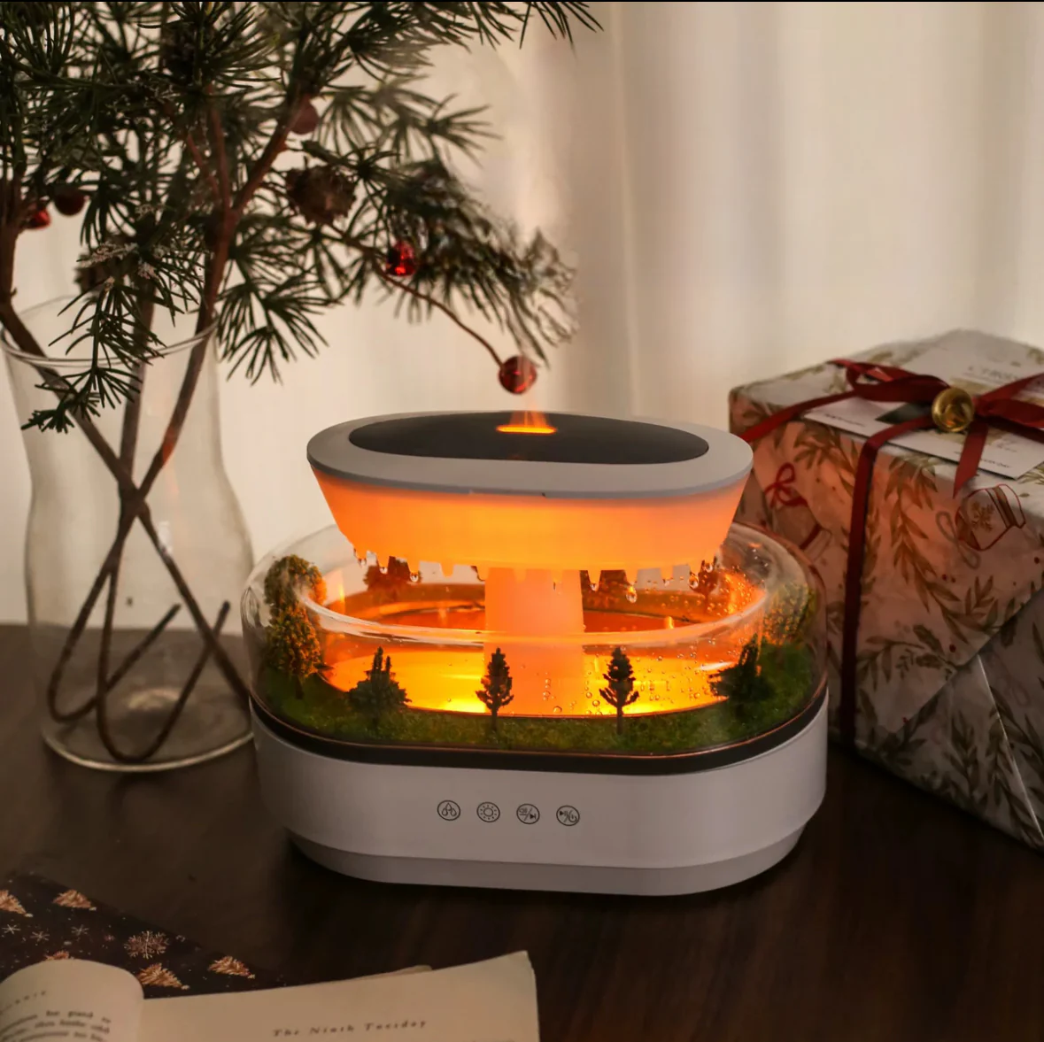 RainGlow Aromatherapy Oasis Humidifier Lamp