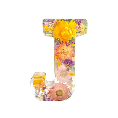 Floral Resin Letter Night Light Alphabet Letter LED