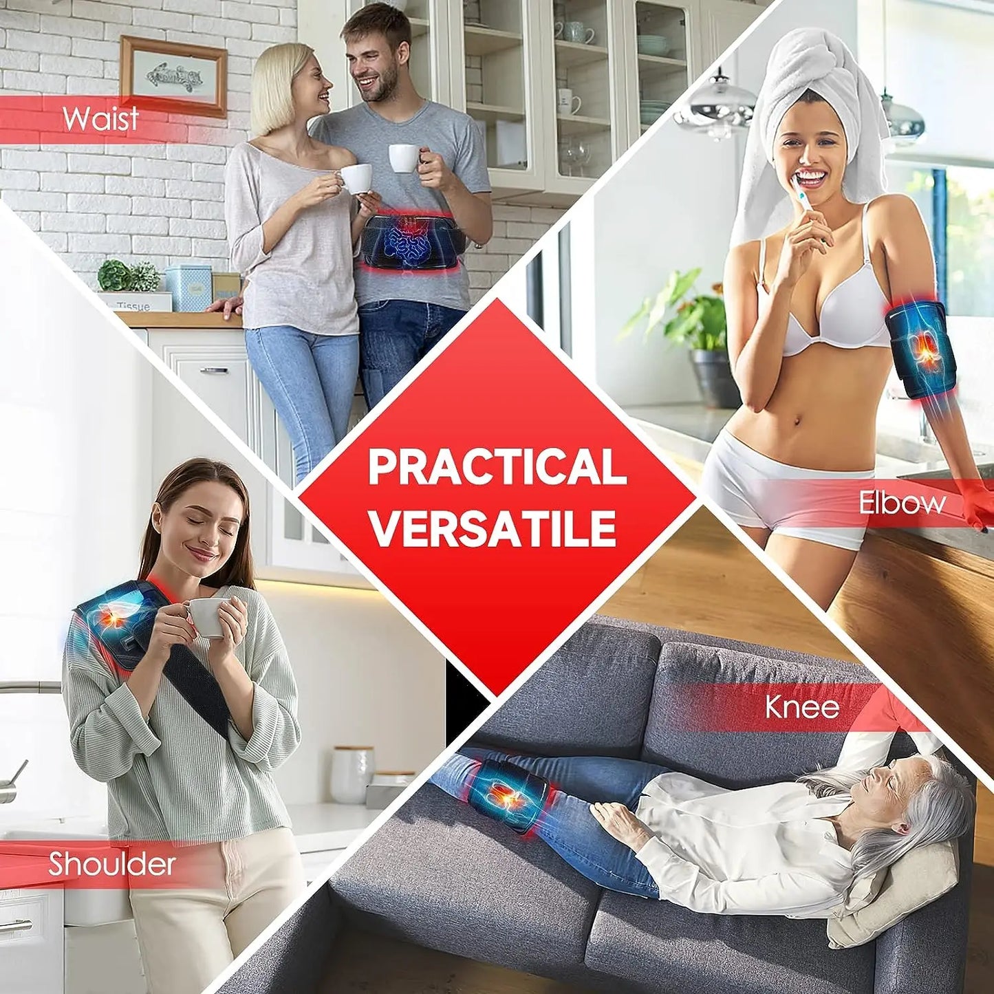 Themytom Red & Infrared Light Therapy Belt – 660nm & 850nm LED Wrap for Back, Waist & Muscle Recovery