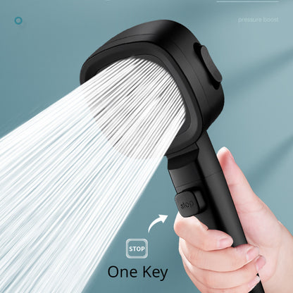 High Pressure Shower Head Water Saving 3 Modes Shower Heads Adjustable One-Key Stop Water Massage Sprayer Bathroom Accessories