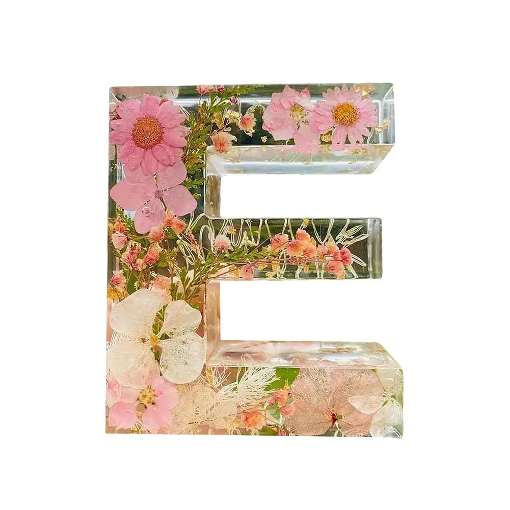 Floral Resin Letter Night Light Alphabet Letter LED