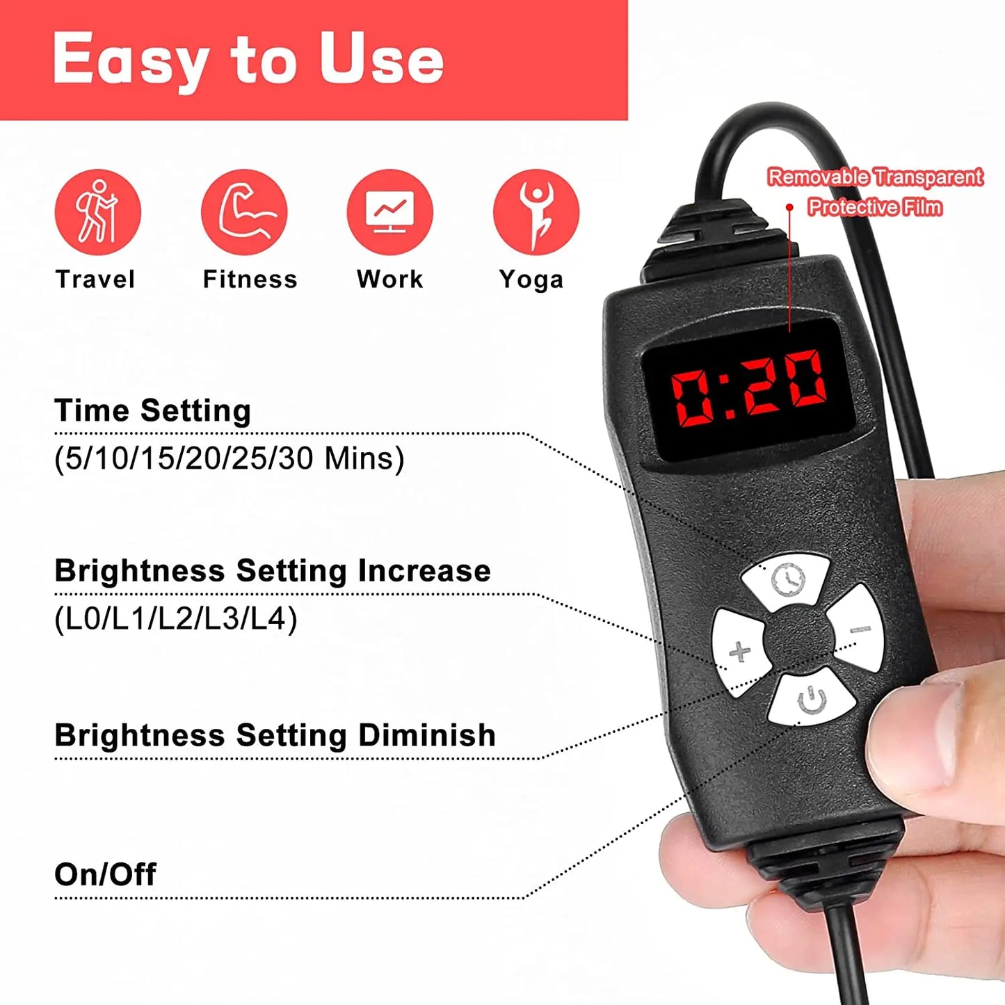 Themytom Pro Red Light Therapy Belt - Pain Relief, Skin Tightening & Wrinkle Support