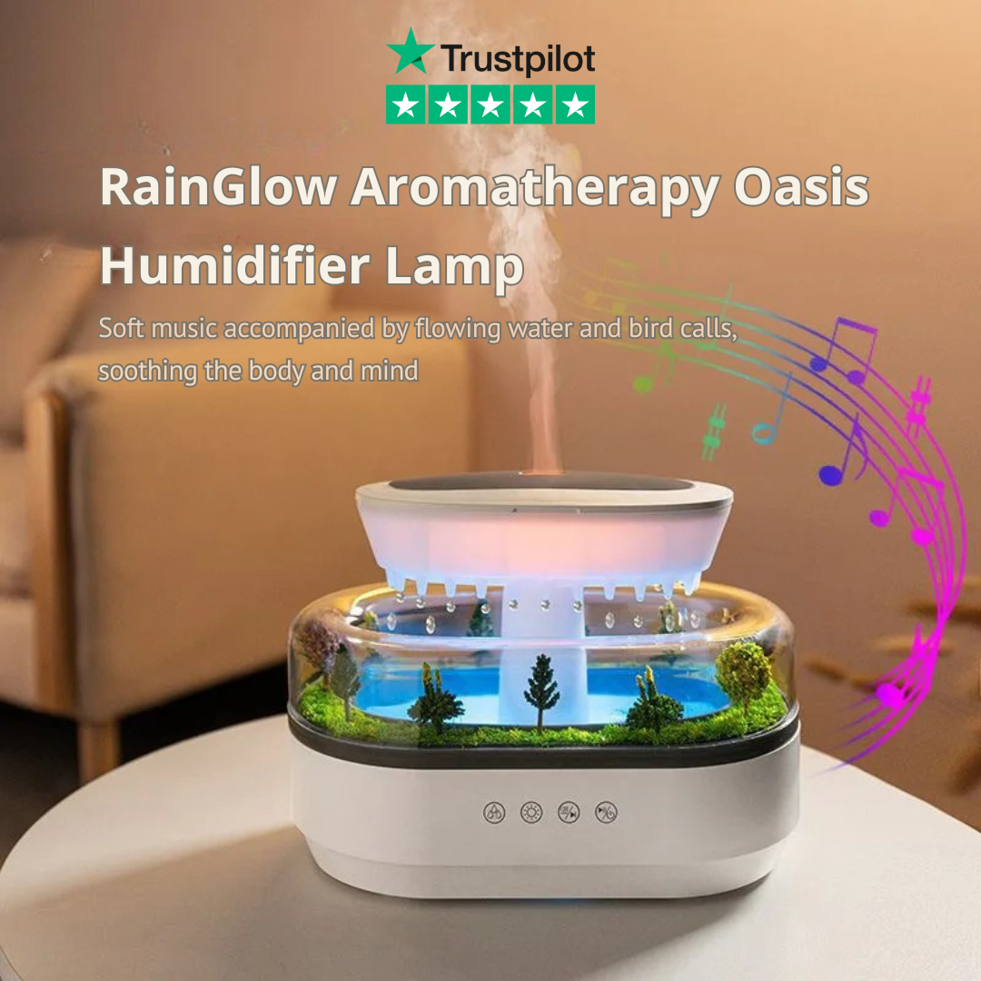 RainGlow Aromatherapy Oasis Humidifier Lamp