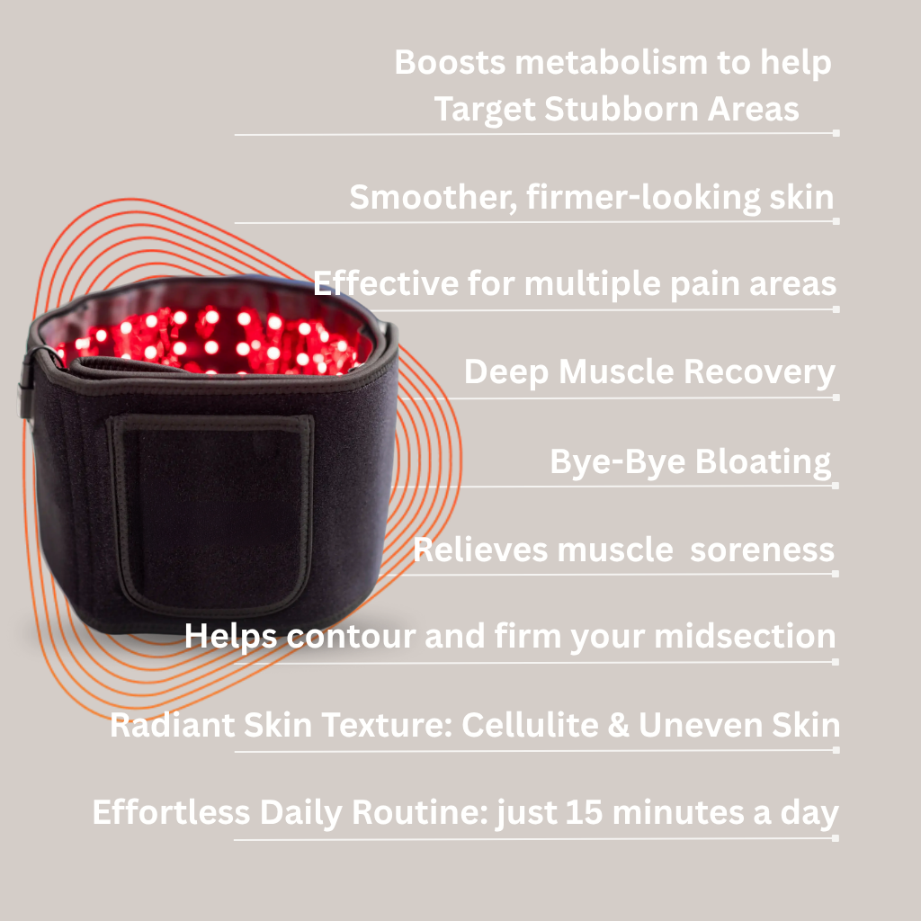 Themytom Pro Red Light Therapy Belt - Pain Relief, Skin Tightening & Wrinkle Support